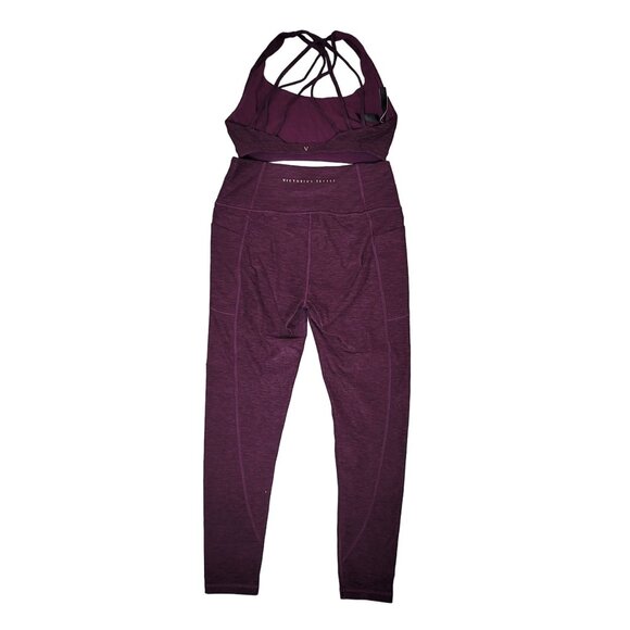 Victoria's Secret Sport Bra & Leggings wotk out Set Plum Purple High Waist small - Picture 9 of 12